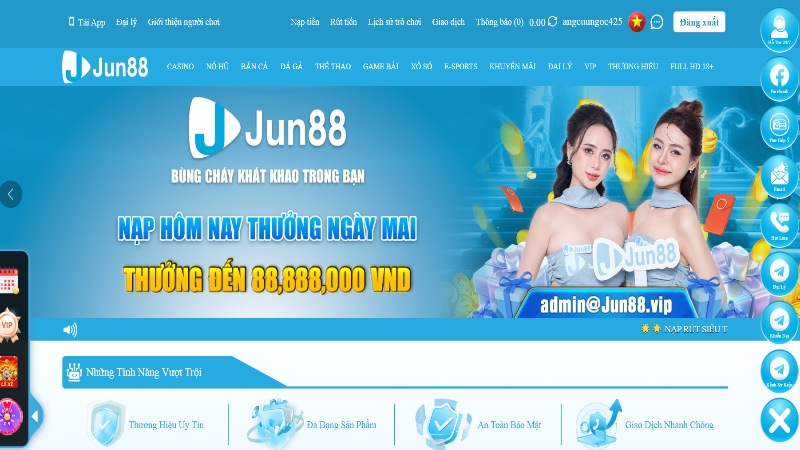 Cam kết đảm bảo an toàn khi rút tiền tại Jun88